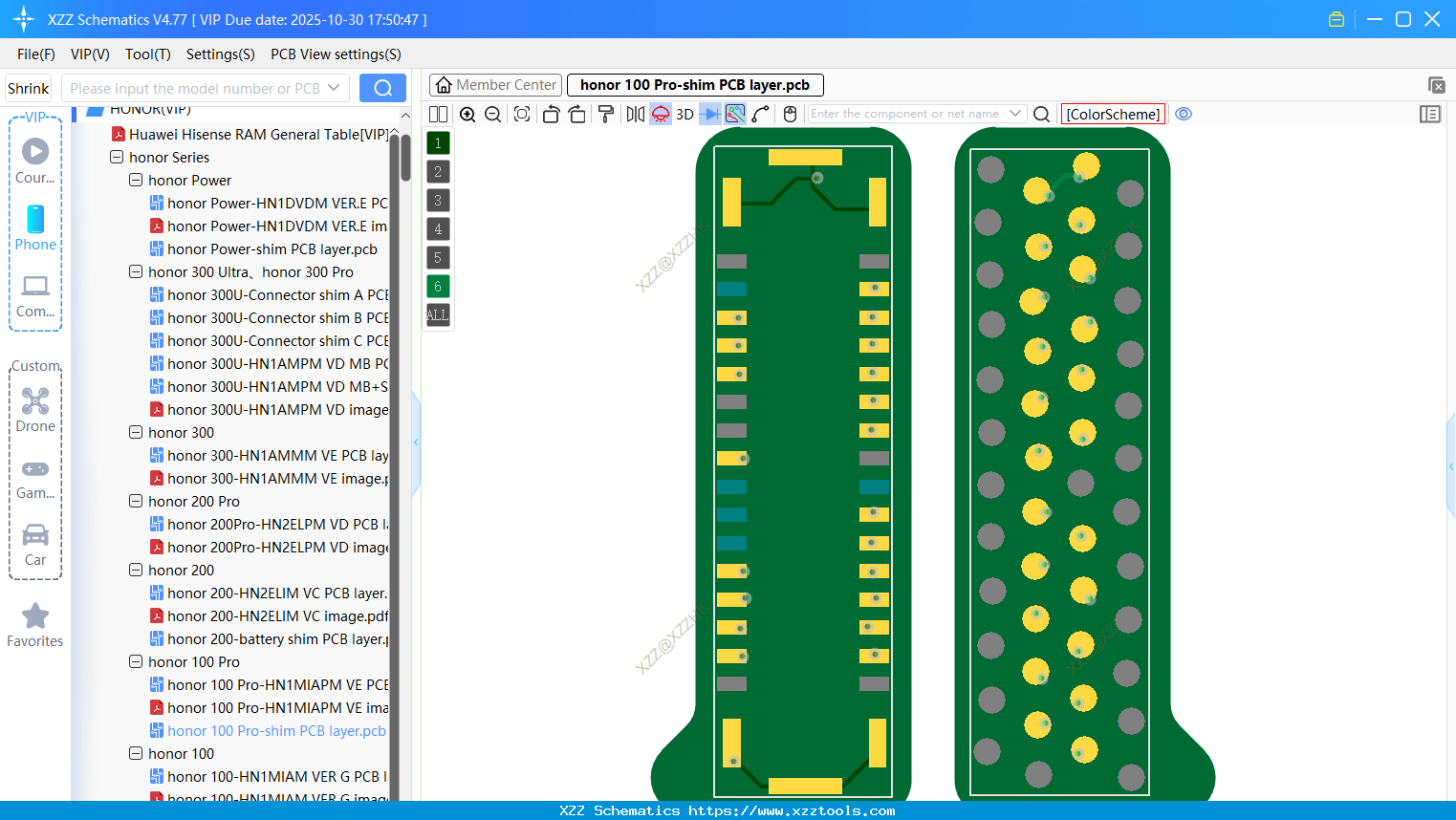 Honor 100 Pro-shim PCB Layer